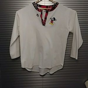 Mickey Mouse Tunic Long Sleeve Pop Over Top M/L